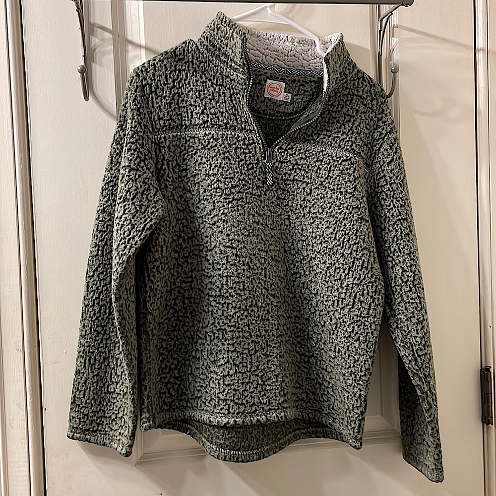 A forest green chunky jacket slightly used